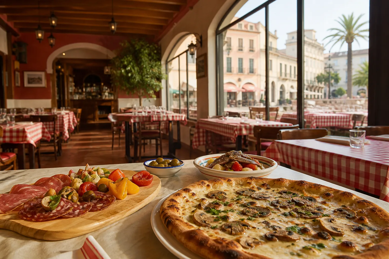 Piazza restoran ve yemek fotoğrafı