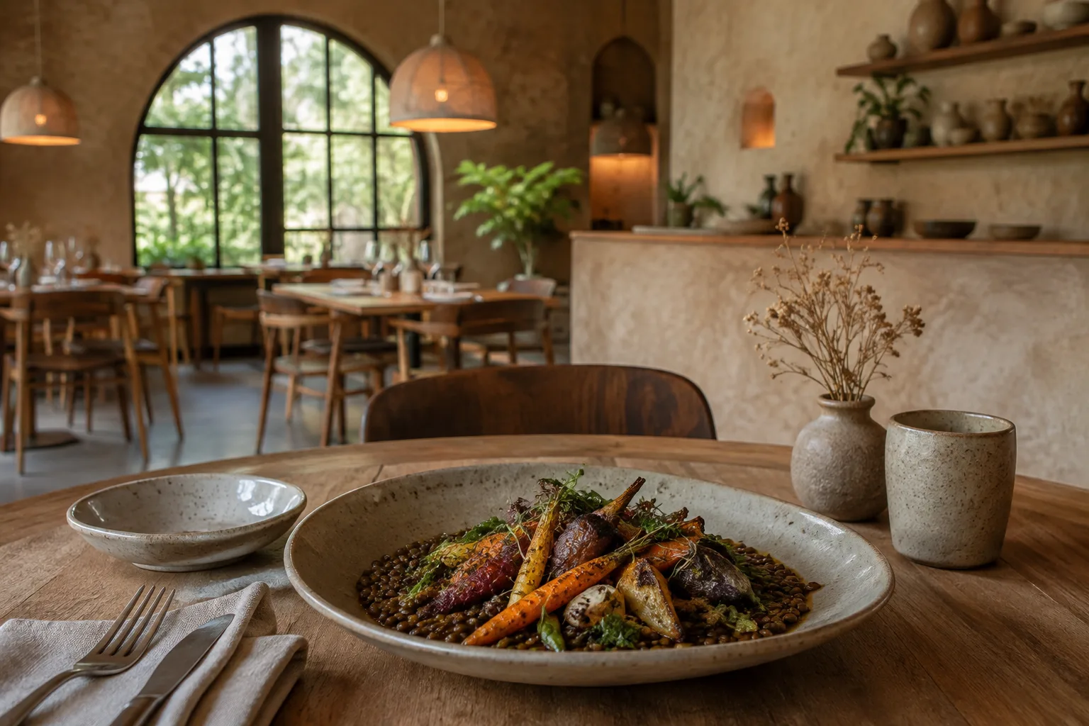 Toprak restoran ve yemek fotoğrafı